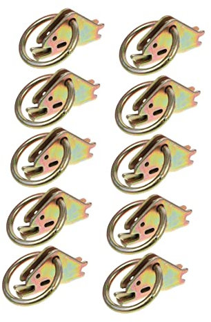 Vaguelly 10 Pezzi E Track Accessori Ganci Per Capacità Di Carico E Track Ring Anelli Di Ancoraggio E-Track O Ring Ancoraggi Ancoraggio Van Accessori E Track Arrimaggi Set Di 10 Pezzi