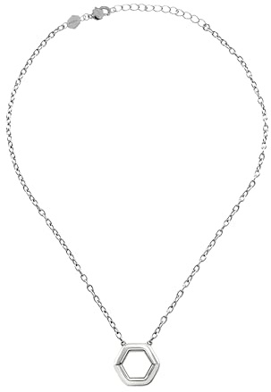 Breil Sammlung HEXAGONIA, Halskette Damen aus STAHL | Sammlung HEXAGONIA, Halskette, Maße 45 cm, Schmuck als Geschenkidee Damen