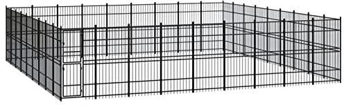 BaraSh Outdoor-Hundezwinger Dog House Outdoor Pet Comfort Katzengehege Hundeauslauf DraußEn Tiergehege Stahl 74,65 m²