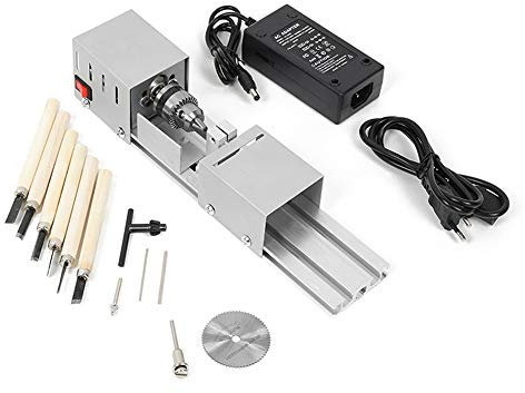 DC12-24V 96W Mini Lathe-Korn-Maschine Holz DIY Lathe Standard Set mit Power-Schnitzen Cutter Drechseln