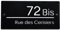 Numéro de Maison Blanc ou Noir avec nom de Rue Personnalisable, Plaque Acrylique numéro de Maison à Visser - Noir -