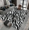 3D Vision Badteppich Zebra Gestreiftes Tier Rutschfester Polyester-Teppich, Leicht Zu Reinigen, Flur, Wohnzimmer, Spielzimmer, Kinderzimmer, Büro, Küche, Lobby, Schlafzimmer, Fußmatte 90 X 150 cm