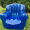 ZMIN Transparente aufblasbare Couch, Stuhl, Sofa, für Zwei Personen, durchsichtiger aufblasbarer Stuhl, aufblasbare Couch, Sitzsack, fauler Sofa-Stuhl, Camping-Möbel,B,102x102x70CM