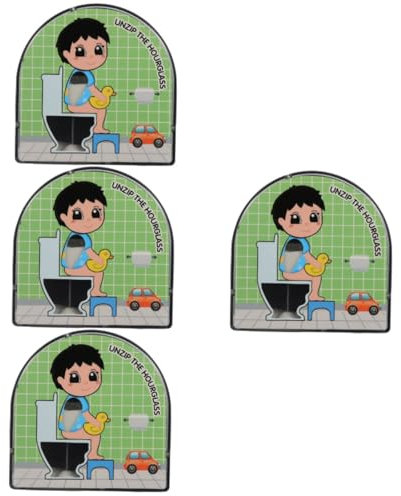 PRETYZOOM 4 Pièces décor pour Enfants Horloge de Sable de Toilettes minuteur minuterie de Salle de Bain sablier Cinq Minutes Adulte l'horloge Brosse à Dents Papa