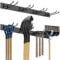 SOARS Gerätehalter, Gartengerätehalter Wand, Besenhalterung Metall bis 150 kg belastbar, Werkzeughalter inkl. 4 Doppelhaken, Wandhalterung für Garten, Zuhause, Küche, Garage