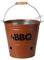 ProGarden Barbacoa cubo barbacoa 26 cm naranja oscuro