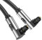 EMK Cable óptico de 90 grados, cable de audio óptico, cable Toslink, cable de fibra óptica para cine en casa, TV, barra de sonido, consola de juegos, reproductor de Blu-ray, altavoz, proyector,