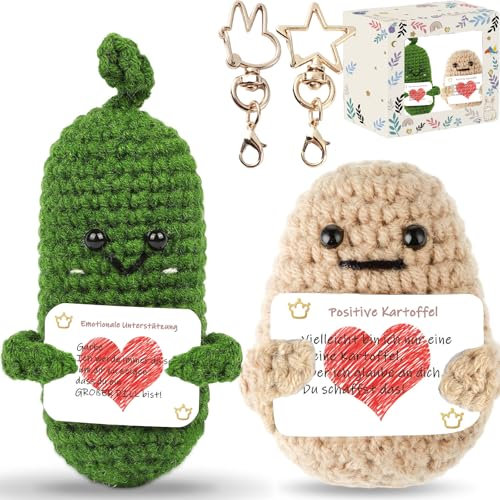 Positive Potato Gurke, Geschenk für den Freund, Lustige Positive Kartoffel, Motivationsgeschenke, Kleine Geschenke Beste Freundin, Umarmung Pocket Hug Kartoffel Glücksbringer Prüfung (Potato Gurke-A)