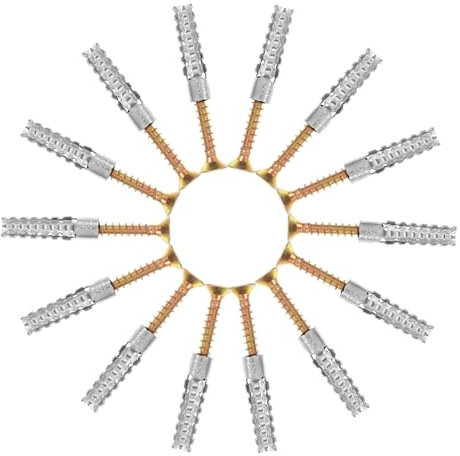 Artibetter 20Pcs Lightweight Iron Expansion Tubes 1.57 Inch Drywall Anchors and Wall Fixings for Brick and Plasterboard Home Repairs