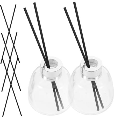 ORFOFE Leere Diffusorflasche Aus Glas Mit Stäbchen Für Ätherische Öle Nachfüllbar Für Zuhause Büro Spa Toilette
