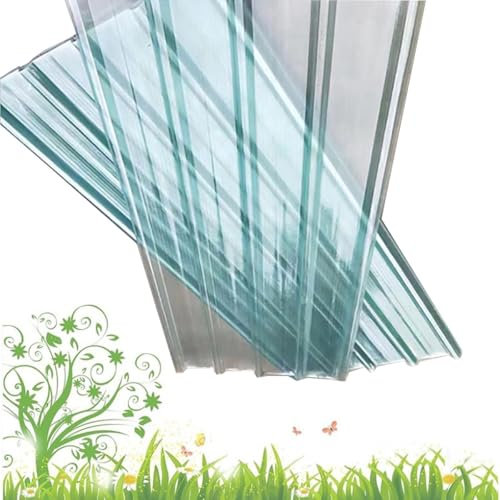 8 PCS Transparent Wellplatten 2.0mm Hohe Lichtdurchlässigkeit Glasfaser-Tageslichtpaneele Für Außenbereich Pavillon Terrassen Garten Wetterfest(0.9x0.9m/35x35in)
