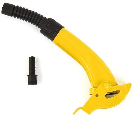 BW® Ausgießer flexibel für Metall Benzinkanister 5/10 / 20 Liter – 25cm Flex Spout inkl. Halterung für Kraftstoffkanister - Gelb - RAL 1018 - Made in Europe
