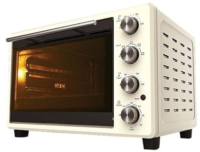 FfiMe Mini Four électrique, marmite électrique Multifonction, Grande capacité 40 L, contrôle de la température 60-250 ℃, Chauffage des Tubes supérieur et inférieur, minuterie de 60 Minutes