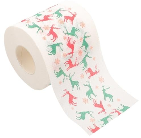 Papel higiénico personalizado con estampado de ciervos, pulpa de madera, bonito(5Roll)