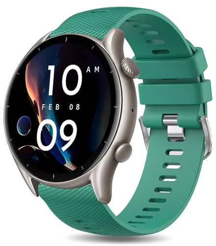 YLK Bracelet Compatible avec Amazfit GTR 4/GTR 3 Pro/GTR 3/GTR 2/GTR 2e/GTR 47mm/Stratos 3/Stratos 2 Homme Femme, 22mm Silicone Bracelet de remplacement Amazfit GTR 4/GTR 3/GTR 2 (Aiguille Pin Vert)