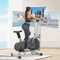 Cowmew Ellittica Crosstrainer Und Heimtrainer 2 in 1 für Zuhause, Fitnessgeräte Stepper Mit Sitz + LCD-Monitor + Einstellbarem Widerstand + Rutschfestem Pedal, Cardio Hometrainer (Silber)