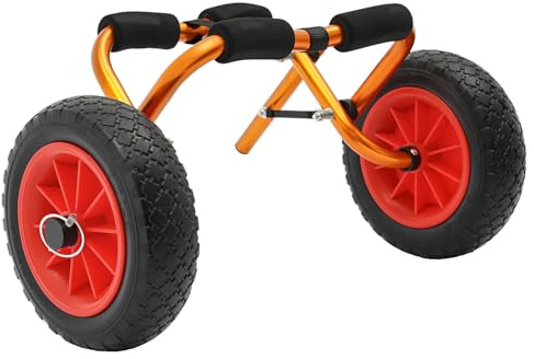 GAOUSD Kajak-Trolley, faltbar, Transportwagen, Tragfähigkeit 80 kg, aufblasbar, mit zwei Rädern, Kanuträger, für den Transport von Kajaks, Paddelbrettern