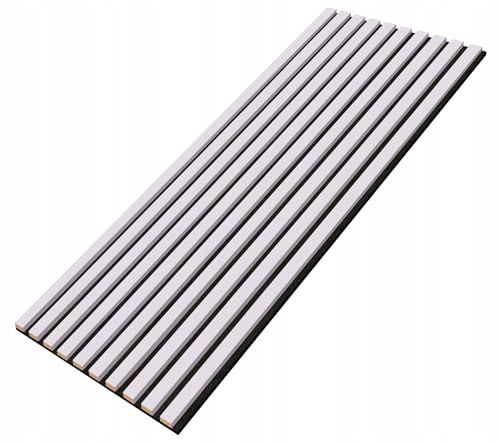 EmsCraft24 Akustikpaneele 1,228m² - 275cm x 46cm x 1.8cm - | Akustikpaneel | Lamellenverkleidung | Wandverkleidung | Akustikfilz | Wandpaneele auf filz (026 - Helle Lavendel)