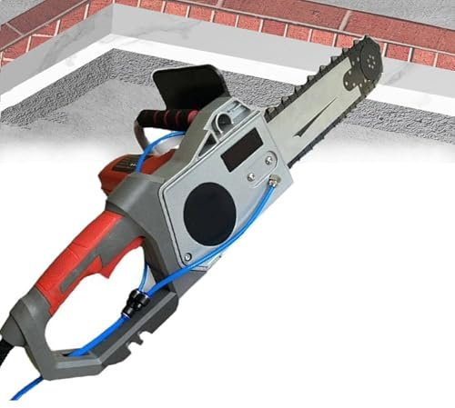 YLANMEI Handheld Brushless Chainsaw,Electric Concrete Chain Saw,Diamond Chain Wall Cutte With Water Fed Dust Suppression,With 2 Chains/2 Guide Bar,480