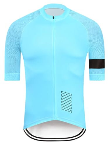 Generisch Radtrikot Herren, Fahrradtrikot Herren Rennrad Trikot Radtrikot Retro Fahrradshirt Fahrradtrikot Kurzarm Radbekleidung Fahrradbekleidung Cycling Jersey Men, Blue, 3XL