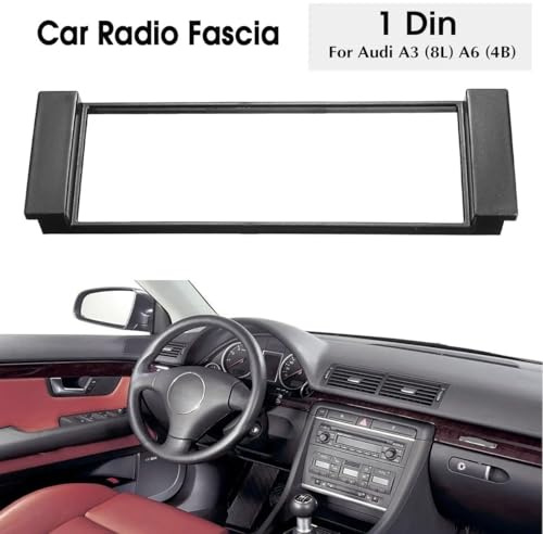 Radioblende, Doppel Din Einbaurahmen Auto-Blende, Stereo-Audio-Radio-Platte, Armaturenbrett-Rahmen, Blenden, Ersatz, passend Passend für Audi A3 8L, A6 4B, Scudo(A3 A6 4B)