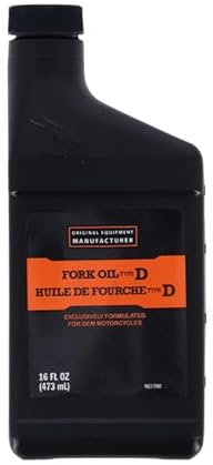 Fork Oil OEM Olio per Forcelle Tipo D, 473ml, 16FL oz, Riferimento OEM: 62600098 - Originale Compatibile con Moto (Harley-Davidson)