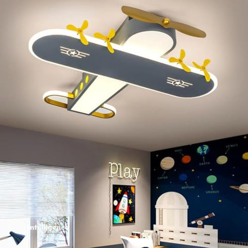 Phtlampes Kinderzimmerlampe Led Kinder Deckenleuchte Modern Kreativ Flugzeug Deckenlampe Mit Dimmbar 3000K-6000K Kinderlampe Für Mädchen Kinderzimmer Babyzimmer Kindergarten Innen Beleuchtung