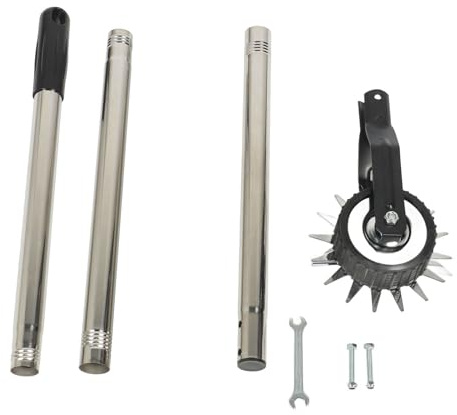 WIHFHGZ Tagliabordi Manuale con Ruota Singola, Forbici per Erbe in Acciaio Manganese e Inox, 135 cm, Rasabordi da Giardino - Trinciaerba Effortless, Ideale per Rye Grass e Paesaggistica (3 sezioni)