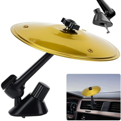 Auto Crash Becken, Lustiges Mini Schlagzeug Becken, Gold | Auto Trommel Cymbals Lüftungsschlitz, Einfache Installation, Crash Becken, Drum Cymbals für Alle Arten von Fahrzeugen