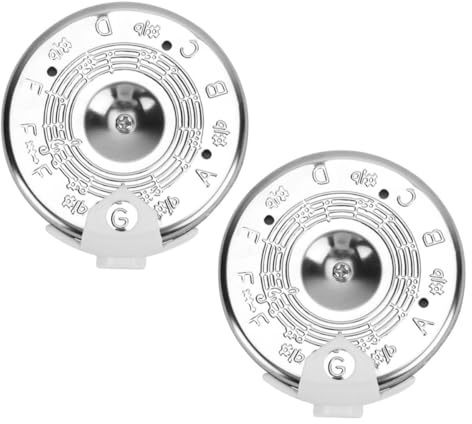 WEKADRIN 13-löcher Stimmgerät für Gitarren und Geigen 2 Stück Portables und Rostfreies Stimmrohr aus Kunststoff und Metall mit Tragetasche für Musikinstrumente