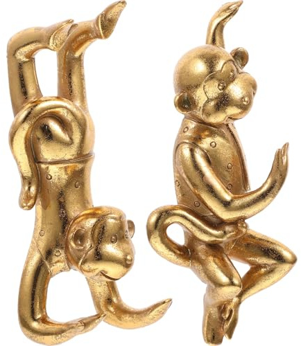 TOYANDONA Goldener 3d Wandhaken in Tierform aus Kunstharz, 1 Satz | Dekoratives Kunstobjekt, zum Aufhängen von Gegenständen, Schlafzimmer und Wohnzimmer