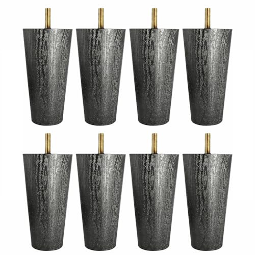 BE-TOOL 8 pièces Pieds de Meuble, Pieds de Meubles en Plastique pour Armoire avec Vis à Visser, Pieds de Canapé Durables et Ronds pour Placard, Canapé, Chaise et Lit (6 cm * 4 cm * 12 cm)
