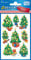 AVERY Zweckform 18 Aufkleber Weihnachten Weihnachtsbaum (Made in Germany, glitzernde Weihnachtssticker Papier, selbstklebende Weihnachtdeko für Karten, Geschenke, Tüten) 2 Bogen/je 8 Sticker, 52310