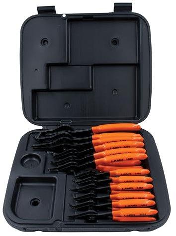 Lang Tools (3495) 12-Piece Fixed Tip Combination Internal/External Snap Ring Pliers Set