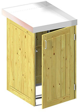 BINTO Holz Mülltonnenbox System 1P - für eine Mülltonne inkl. Pflanzschale - 5105