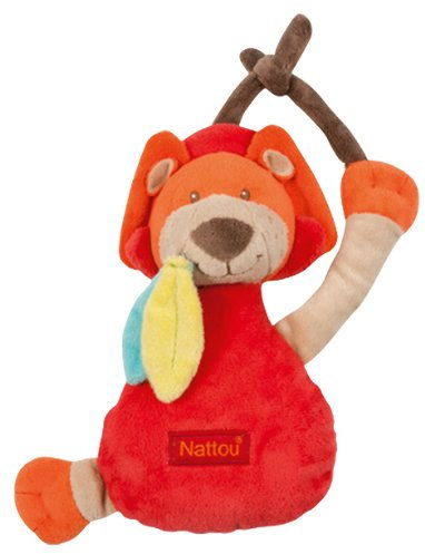 Nattou 413169 Jungle - Kuschelkissen mit Vibration Löwe