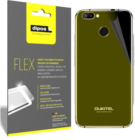 dipos I 3x Screen Protector compatible with Oukitel U22 rear - Covers Screen 100% - Protective Film