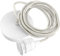 Hoopzi - Câble Suspension Luminaire Blanc Shine - Fil Electrique en Tissu 2,5m - 1 x Ampoule Douille E27 - Pour Salon, Cuisine, Chambre - Modèle Hang 1
