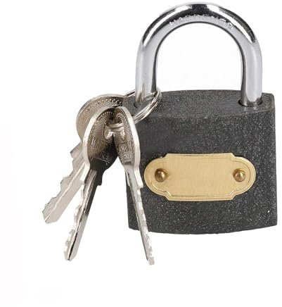 Dapetz ® 38mm Padlock with 3 Keys Indoor Outdoor High Security Key Padlock Hardened Steel Shackles Weatherproof for Shed Gym Warehouse Garage Garden Gate Fence