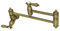 Kingston Brass KS3103BAL Heirloom Wall Mount Pot Filler Kitchen Faucet, Antique Brass, 13 Inch Length