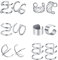 Liuxn 6 Paar Edelstahl Ohrclips Nicht Piercing Ohrringe Hoop Ohr Manschetten Knorpel Ohrclips Set für Männer Damen, 6 (Stahl Farbe)