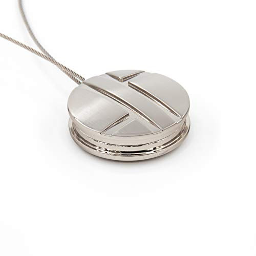 Gcurtain Cortina Tiebacks Juego de 2 Convenientes - Tiebacks de Cortina Magnéticos Redondos/Níquel Cepillado