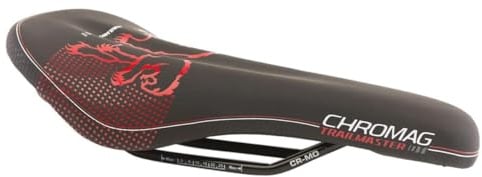 Chromag Trailmaster DT Sattel MTB/Cycle/VAE/E-Bike für Erwachsene, Unisex, Schwarz/Rot, 140 x 284 mm