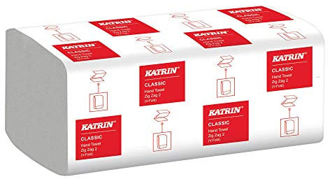 Katrin 2-lagiges Classic Zick Zag Handtuch 200 Blatt weiß 20 Stück KZ03529