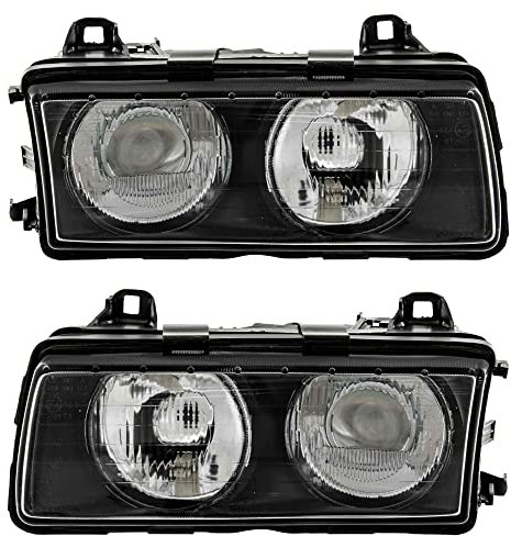 Scheinwerfer Set links & rechts Hauptscheinwerfer Frontscheinwerfer Halogen H1 für Model 3er Cabriolet E36