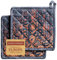 Maison d' Hermine Imperfection Lot de 2 maniques 100% Coton avec Boucle résistante à la Chaleur pour Barbecue, Cuisine, pâtisserie, grillades, Micro-Ondes, Barbecue, Thanksgiving, Noël (20cm x 20cm)