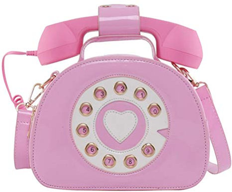 VALICLUD Umhängetasche Telefon Geformte Handtasche Retro Top Griff Tasche Neuheit Geldbörse für Frauen