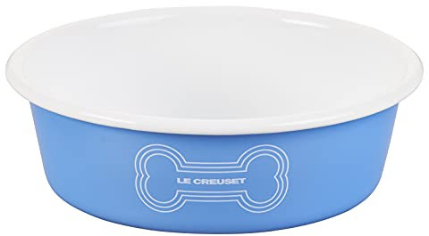 Le Creuset Hundenapf aus emailliertem Stahl, mittelgroß, 4 Tassen, Hellblau
