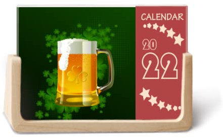Beer Irland St. Patrick's Day 2022 Tischkalender Planer 12 Monate