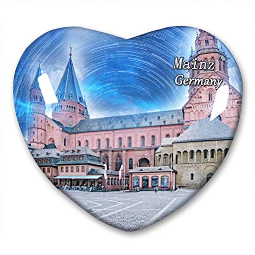 Deutschland Mainz Kühlschrankmagnet Kühlschrankaufkleber Kollektion Deko Magnet Reise-Souvenir Herzform Kristallglas